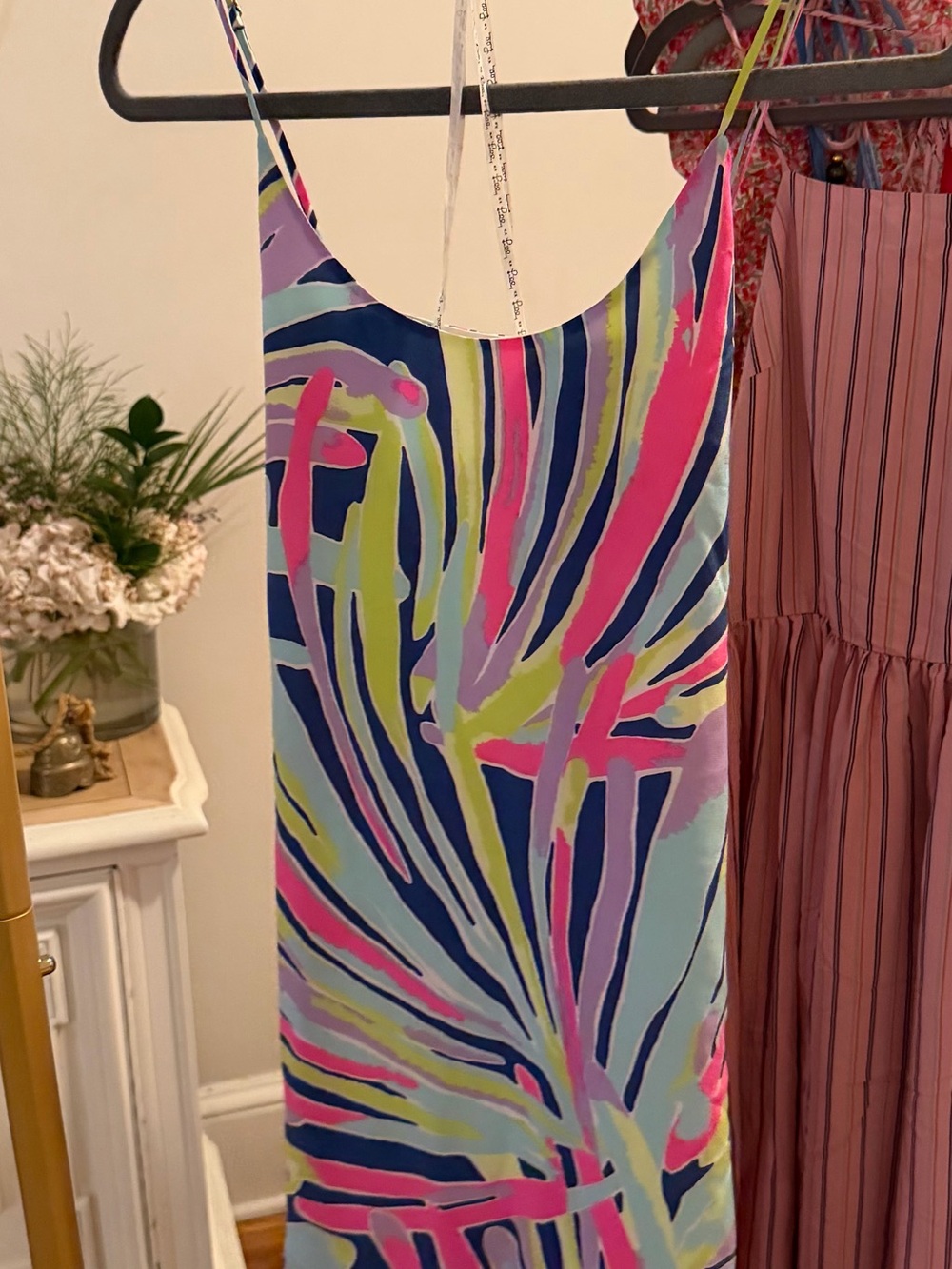 Lilly Pulitzer Navy, Pink & Lime Abstract Print Mini Dress